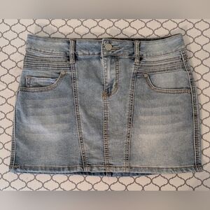 PTCL Ethical Clothing Light Blue Denim Mini Skirt